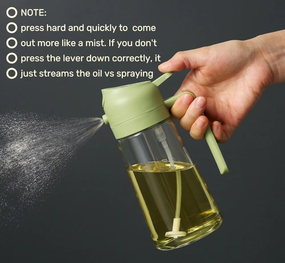 2 in 1 Oil Sprayer and Dispenser Bottle - 500ml
