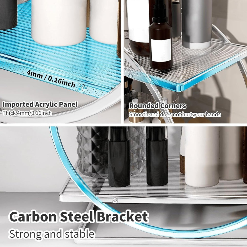 2 Tier Bathroom Countertop Makeup Organizer