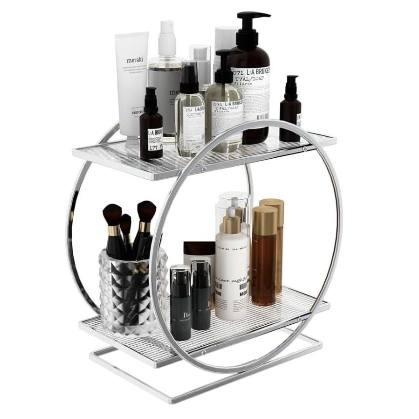2 Tier Bathroom Countertop Makeup Organizer