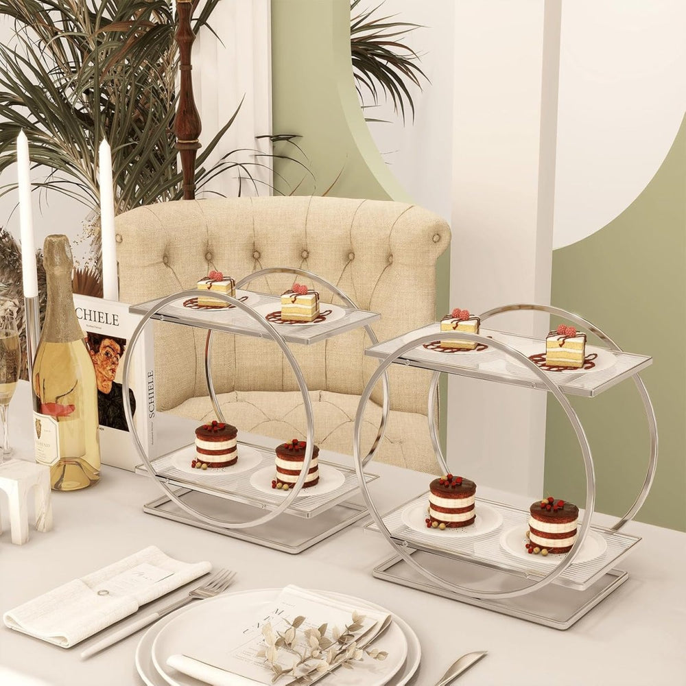 2 Tier Bathroom Countertop Makeup Organizer