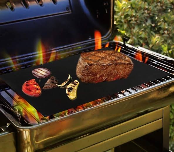 BBQ Grill Accessories Combo Set – 8PCS | 3 Skewers, Fish Basket, Kabab Grill, Grill Mat, Oil Dispenser & Brush