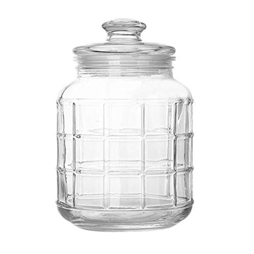 2.2Liter Clear Round Glass Jar with Lid