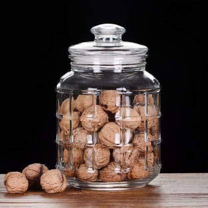 2.2Liter Clear Round Glass Jar with Lid