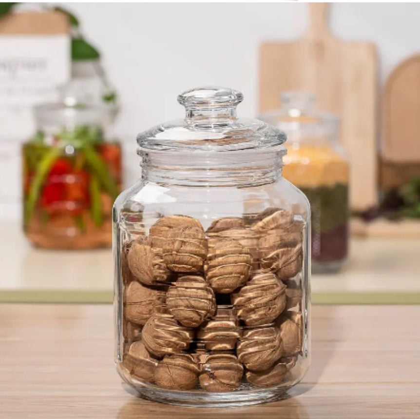 2.2Liter Clear Round Glass Jar with Lid