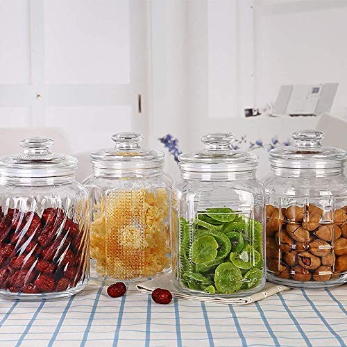 2.2Liter Clear Round Glass Jar with Lid