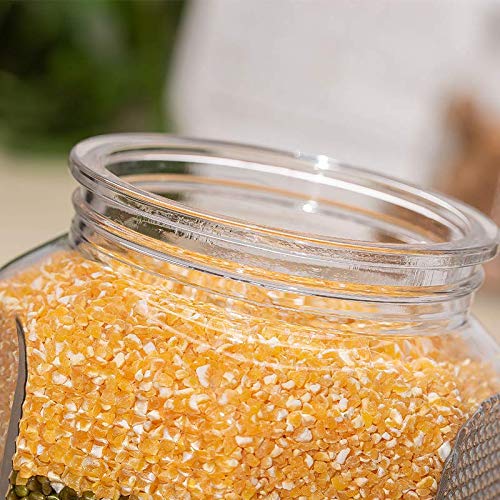 2.2Liter Clear Round Glass Jar with Lid