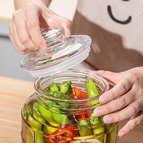 2.2Liter Clear Round Glass Jar with Lid