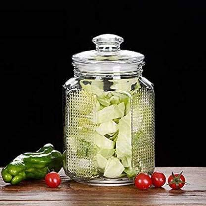 2.2Liter Clear Round Glass Jar with Lid