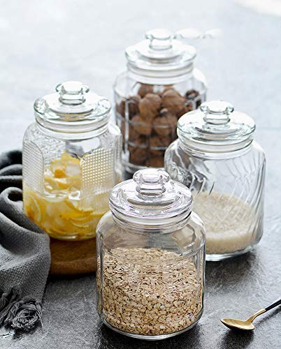 2.2Liter Clear Round Glass Jar with Lid