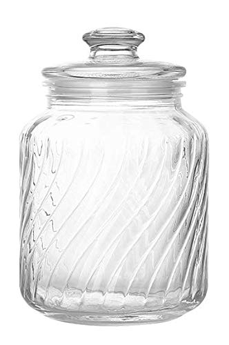 2.2Liter Clear Round Glass Jar with Lid