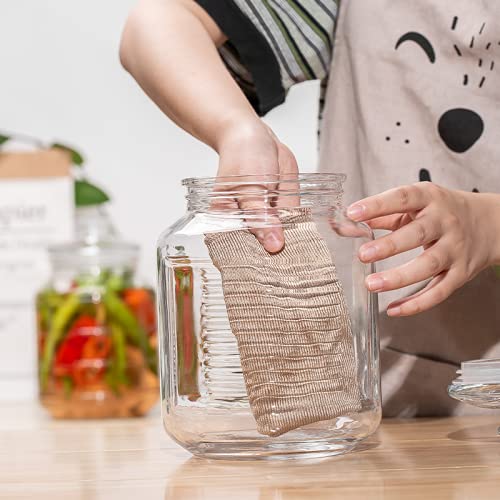 2.2Liter Clear Round Glass Jar with Lid