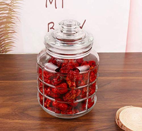 2.2Liter Clear Round Glass Jar with Lid