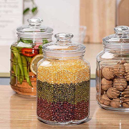 2.2Liter Clear Round Glass Jar with Lid