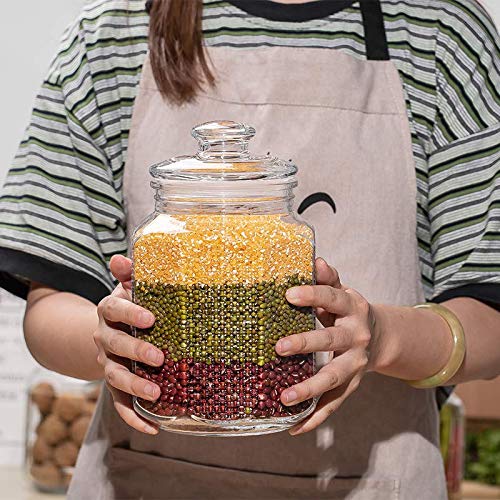2.2Liter Clear Round Glass Jar with Lid