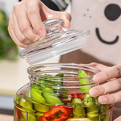 2.2Liter Clear Round Glass Jar with Lid