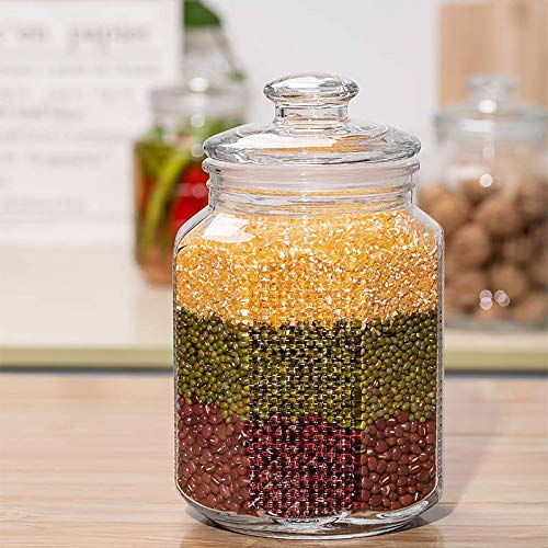 2.2Liter Clear Round Glass Jar with Lid