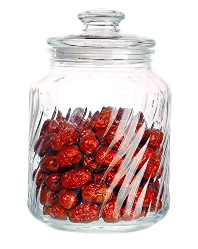 2.2Liter Clear Round Glass Jar with Lid
