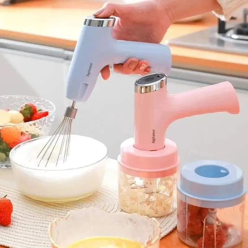 3 in 1 USB Rechargeable Electric Chopper, Beater and Whisker