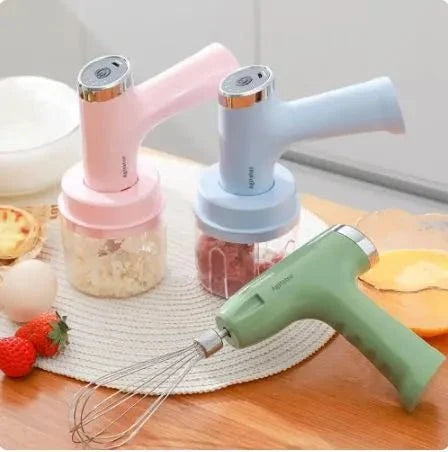 3 in 1 USB Rechargeable Electric Chopper, Beater and Whisker
