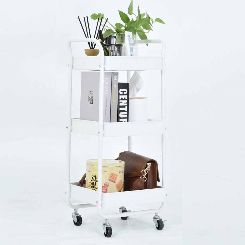 3-Tier Wheeled Multipurposed Vegetables & Fruits Kitchen Cart Trolley