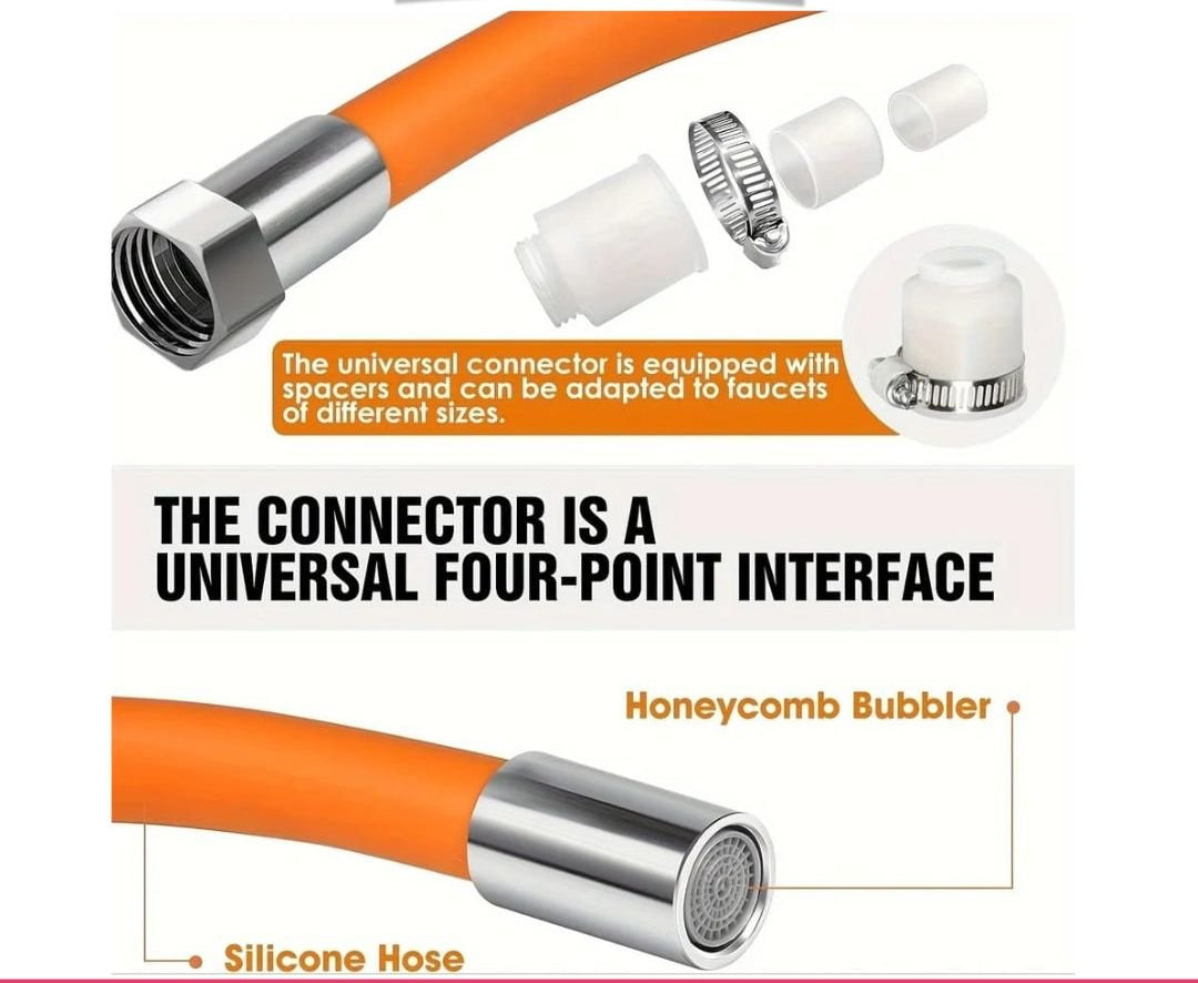 360° Flexible Extension Adjustable Faucet Sprayer