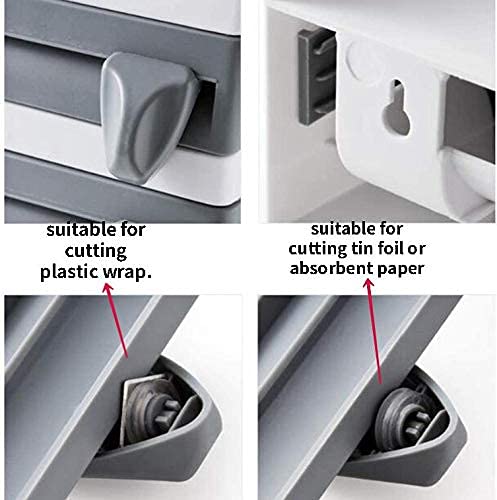 4-in-1 Wall Mounted Kitchen Paper Roll Dispenser – Cling Film, Foil & Paper Towel Holder