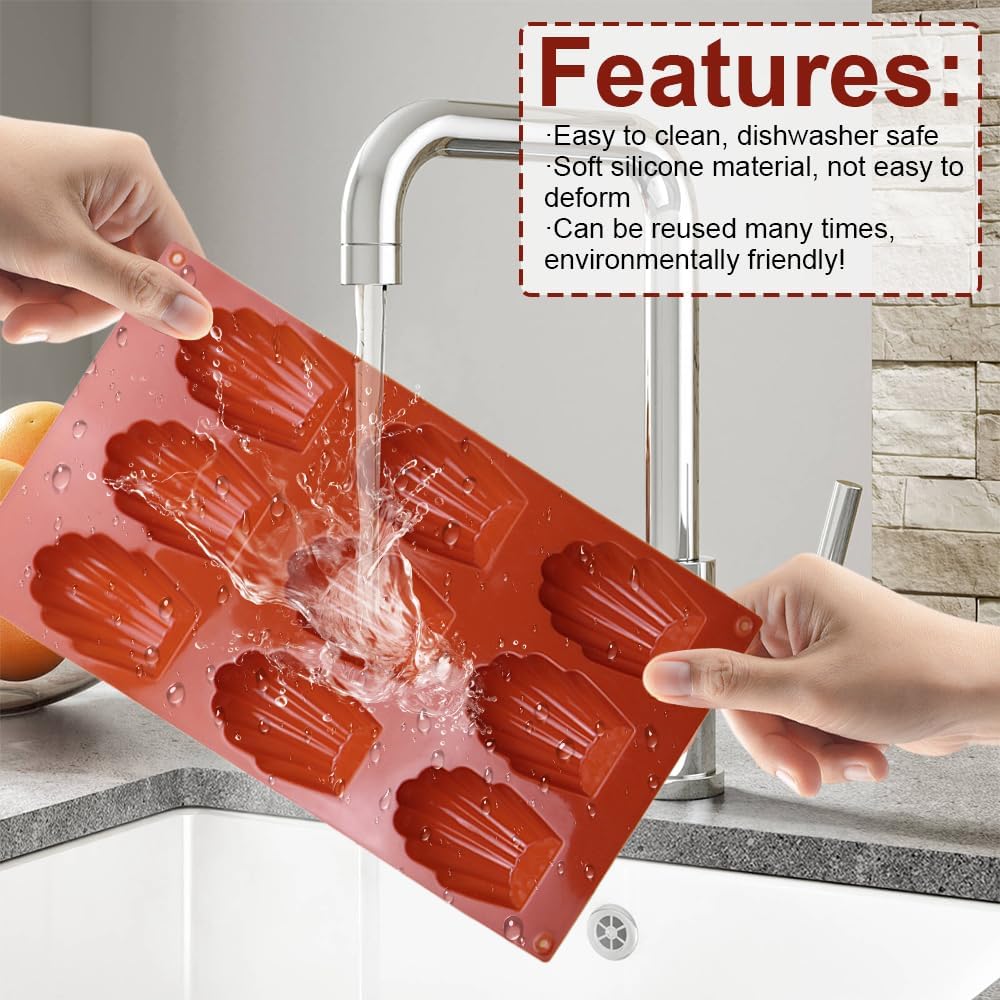 9 Cavity Shell Shape Silicone Chocolate Mold