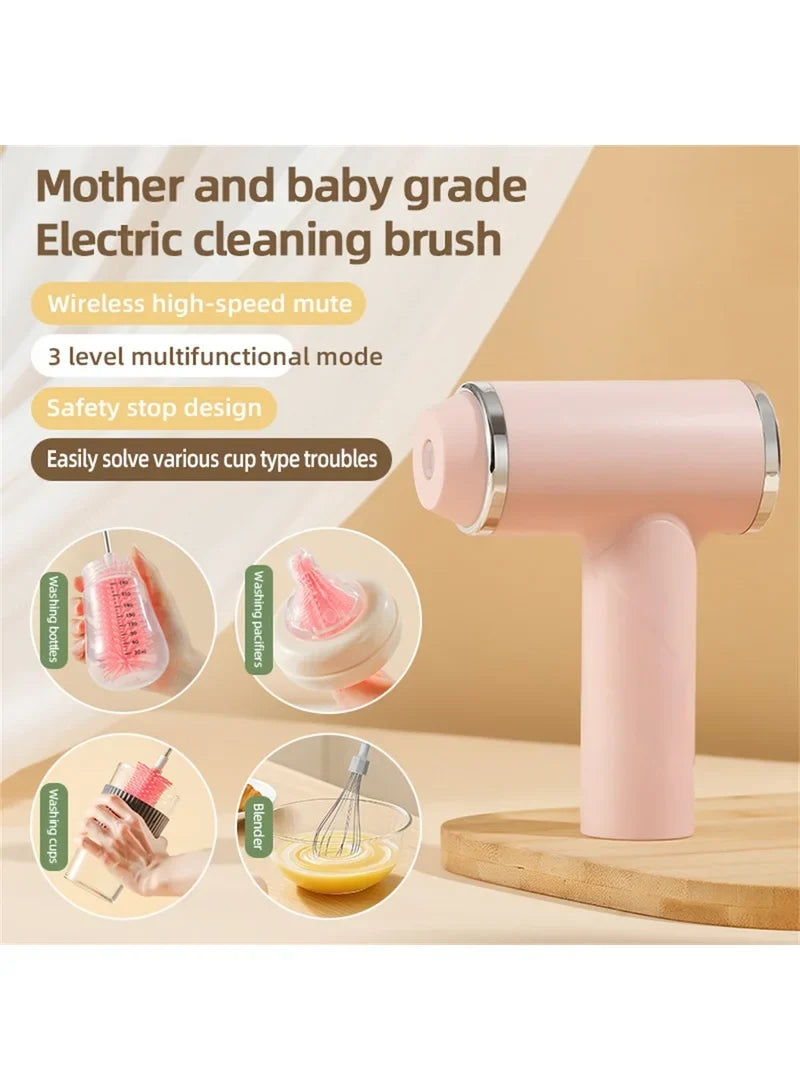 USB Rechargeable Electric Bottle Cleaning Brush Set | 3-in-1 Kitchen Kit