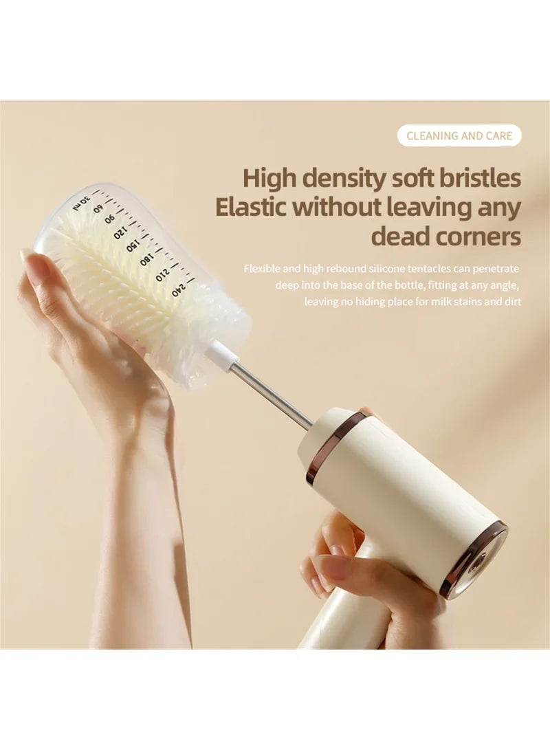 USB Rechargeable Electric Bottle Cleaning Brush Set | 3-in-1 Kitchen Kit