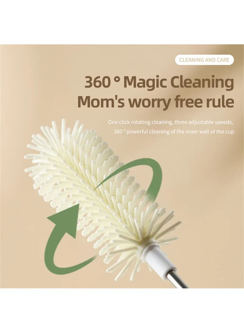 USB Rechargeable Electric Bottle Cleaning Brush Set | 3-in-1 Kitchen Kit
