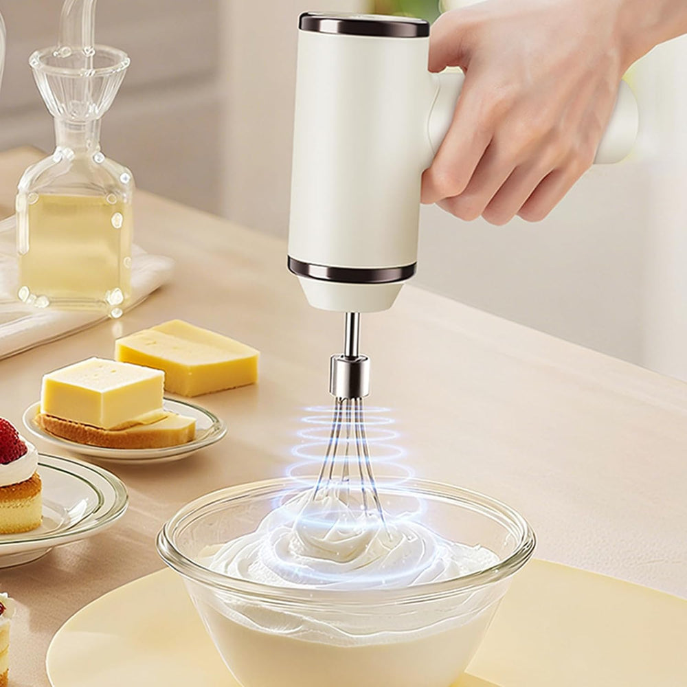 Wireless Egg Beater with 2 Different Attachments