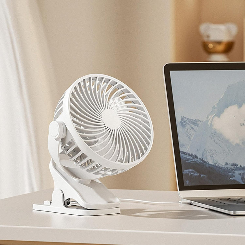 Small Clip Fan, Portable Fan with USB Charging