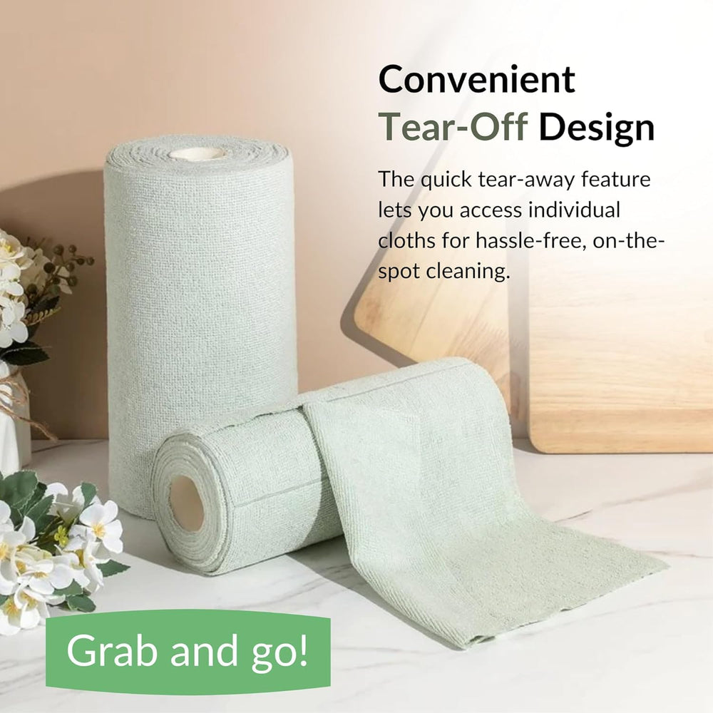 Reusable Microfiber Cloth Roll – 1 Roll Includes 20 Pcs | Multi-Color