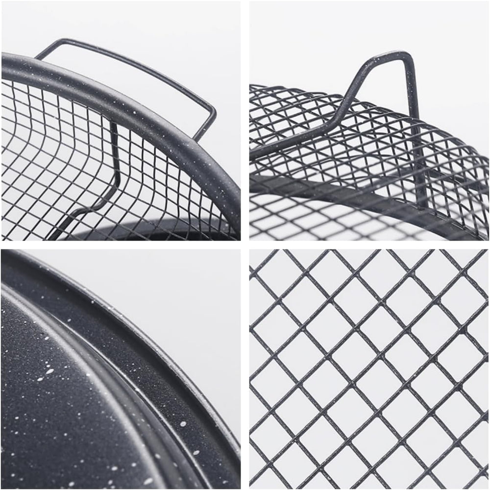 Premium Non-Stick Air Fryer Baking Tray with Mesh Basket