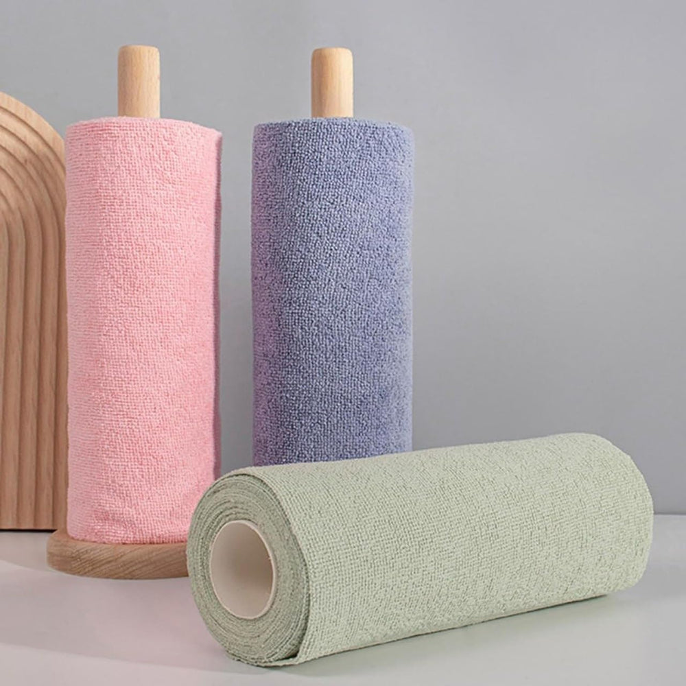 Reusable Microfiber Cloth Roll – 1 Roll Includes 20 Pcs | Multi-Color
