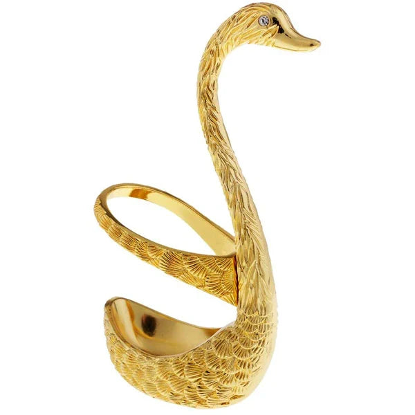 7 Piece Swan Shape Spoon Holder Set – Elegant Steel Cutlery