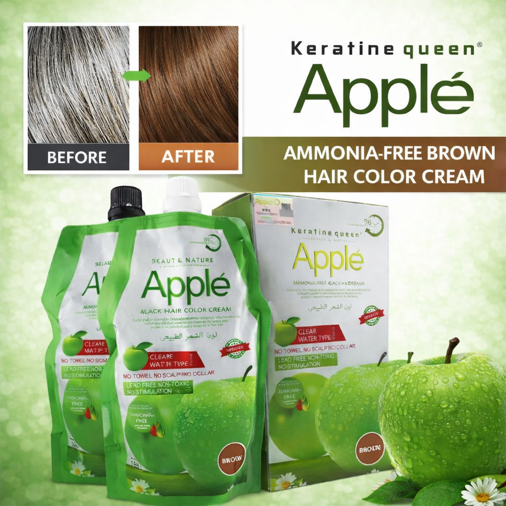 Apple Ammonia-Free Hair Color Cream - Black & Brown