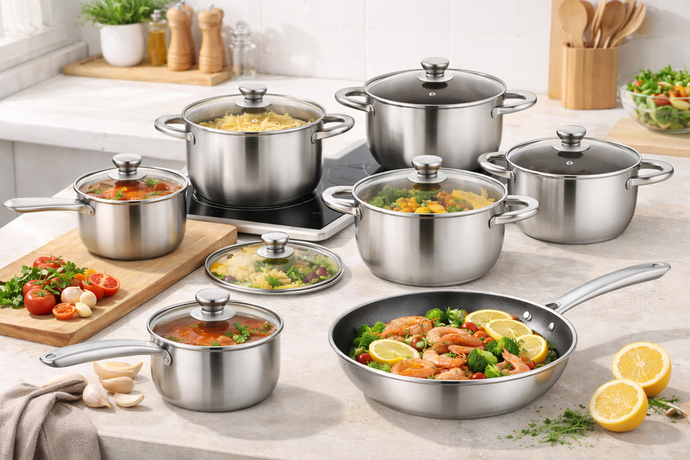 Single Sided Laser Coated Honeycomb Cookware Set