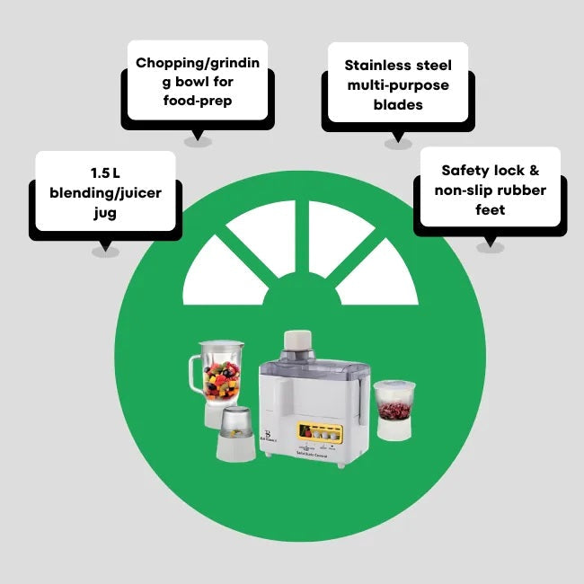 4in1 - Ultimate Juicing Machine, Chopping, Blender & Grinder