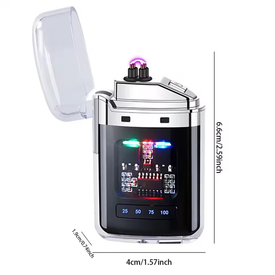 Rechargeable USB Arc Lighter With Ignition and LED Power Display