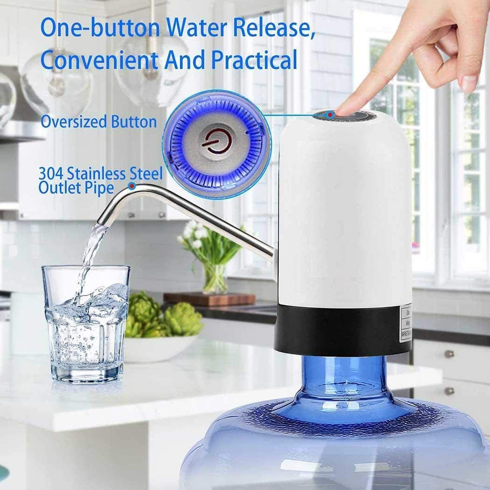 USB Charging Drinking Portable Water Bottle Pump, Automatic Water Dispenser Pump Switch for Universal Gallon Bottle