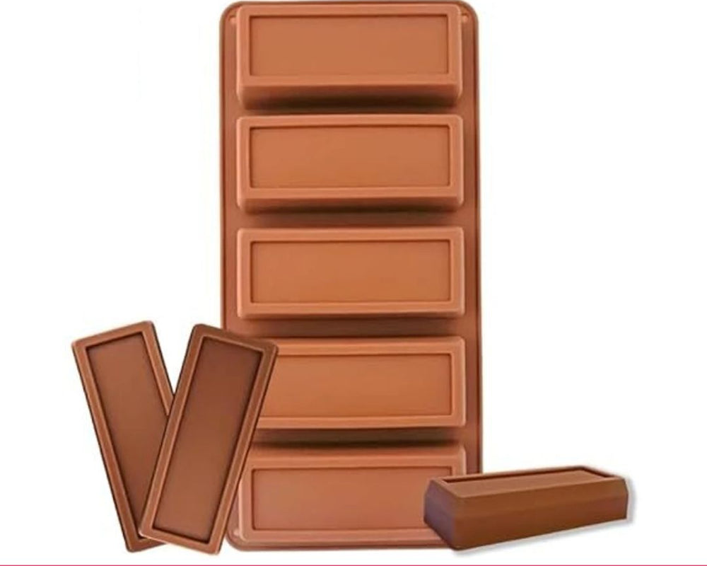 5-Cavity Silicon Chocolate Bar Mold