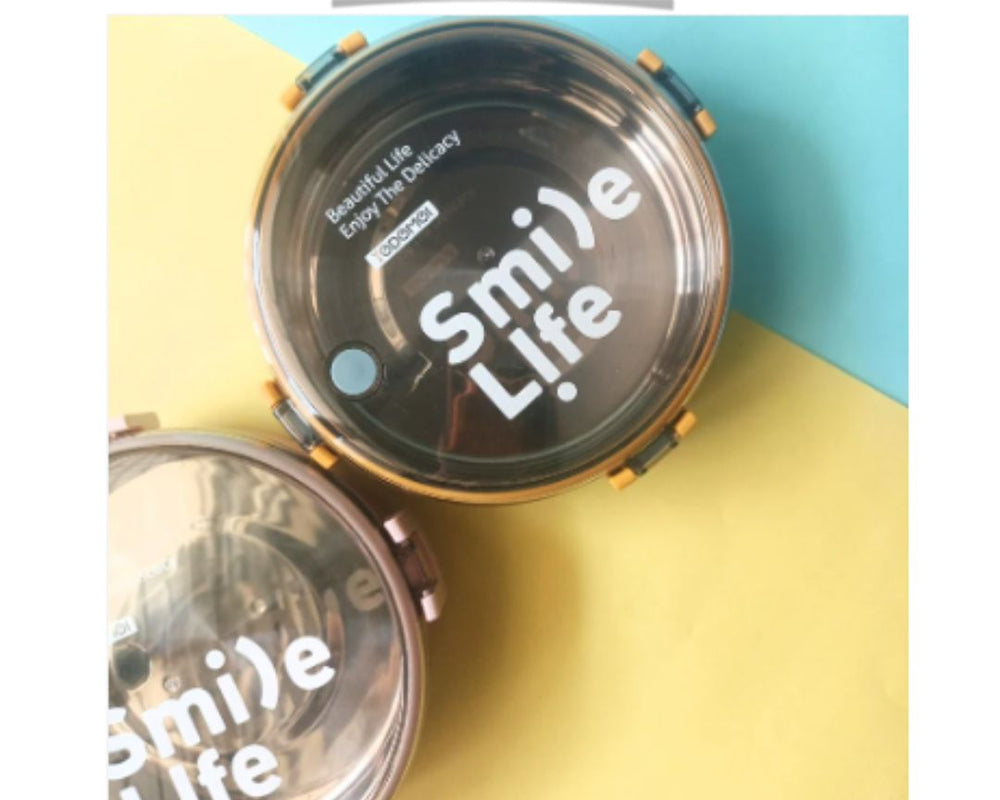 Stainless Steel Round Smile Life Lunch Box