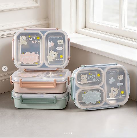 2 Compartment Insulated Lunch Box with Lid