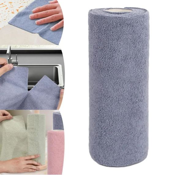 Reusable Microfiber Cloth Roll – 1 Roll Includes 20 Pcs | Multi-Color