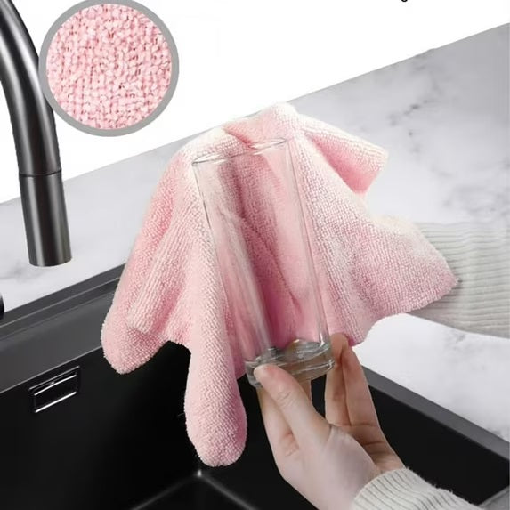 Reusable Microfiber Cloth Roll – 1 Roll Includes 20 Pcs | Multi-Color