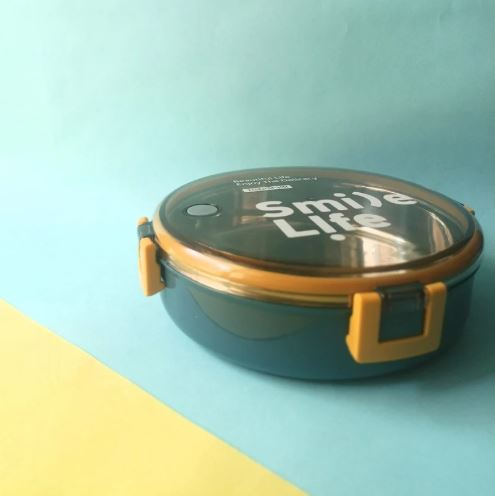 Stainless Steel Round Smile Life Lunch Box