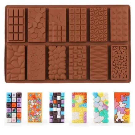 12 Cavity Break Apart Chocolate Mold – 12 Different Designs