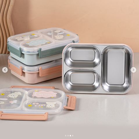 2 Compartment Insulated Lunch Box with Lid