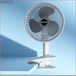 Handheld Clipped Portable 3 Gears Rechargeable Desktop Fan
